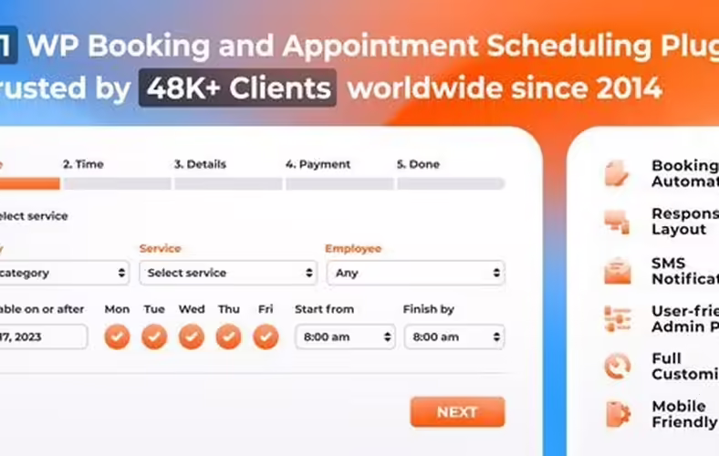 Bookly Pro 9.2 – Appointment Booking and Scheduling Software System bookly-pro