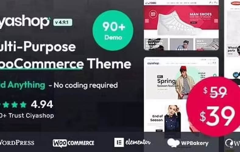 CiyaShop 4.23.0 + Apps – Multipurpose WooCommerce Theme ciyashop