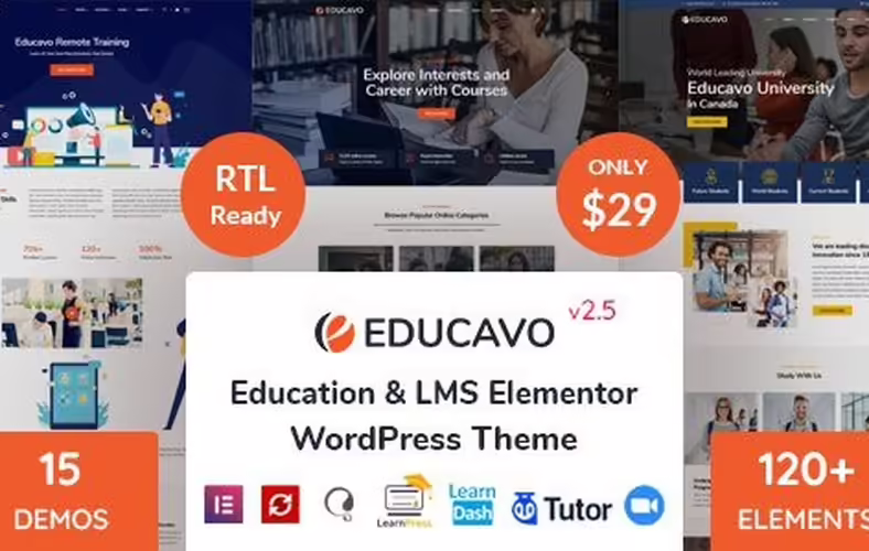 Educavo 3.3.5 – Education WordPress Theme educavo