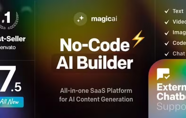 MagicAI 9.40.1 + Extensions – OpenAI Content, Text, Image, Video, Chat, Voice, and Code Generator as SaaS magicai 7 4 2 openai content text image video chat voice and code generator as saas