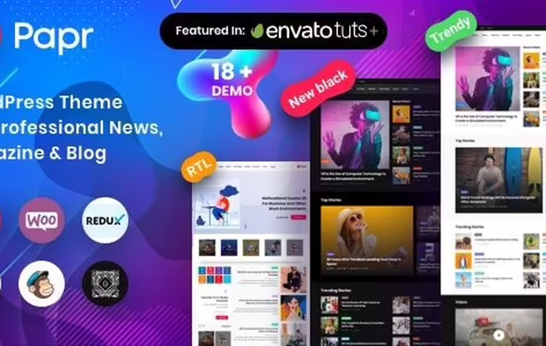 Papr 1.5.1 – News Magazine WordPress Theme papr