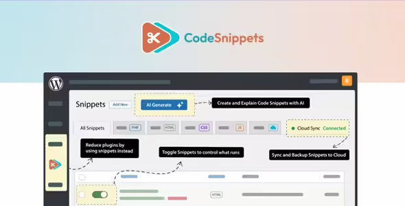 Code Snippets Pro 3.9.2 – Powerful WordPress Snippet Manager & Customization Toolkit Code Snippets Pro