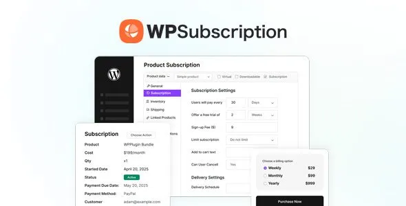 WPSubscription Pro 1.8.1 – High-Performance WooCommerce Subscription Engine WPSubscription